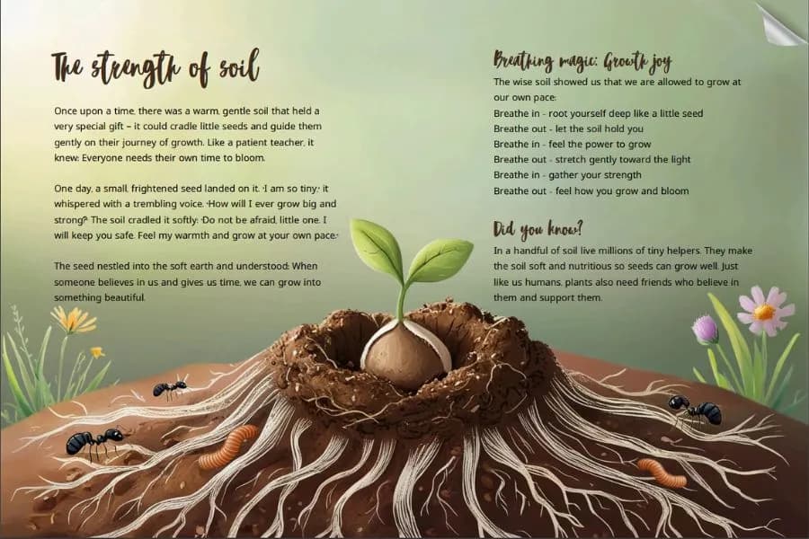 Sample story page from the book