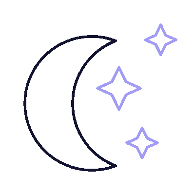 Moon and stars icon